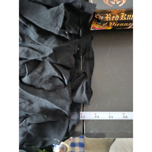 Eva Blue Dark Floral Maxi Dress Size 14 Fairygrunge Y2K Asymmetrical Boho 90s - Picture 8 of 9